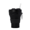 15 Oz. Portable Silicone Foldable Sippy Cup W/Drinking Straw