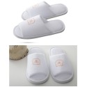 Disposable hotel terry cloth white slipper thickening nonslip children slippers with custom logo 