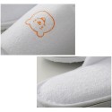 Disposable hotel terry cloth white slipper thickening nonslip children slippers with custom logo 